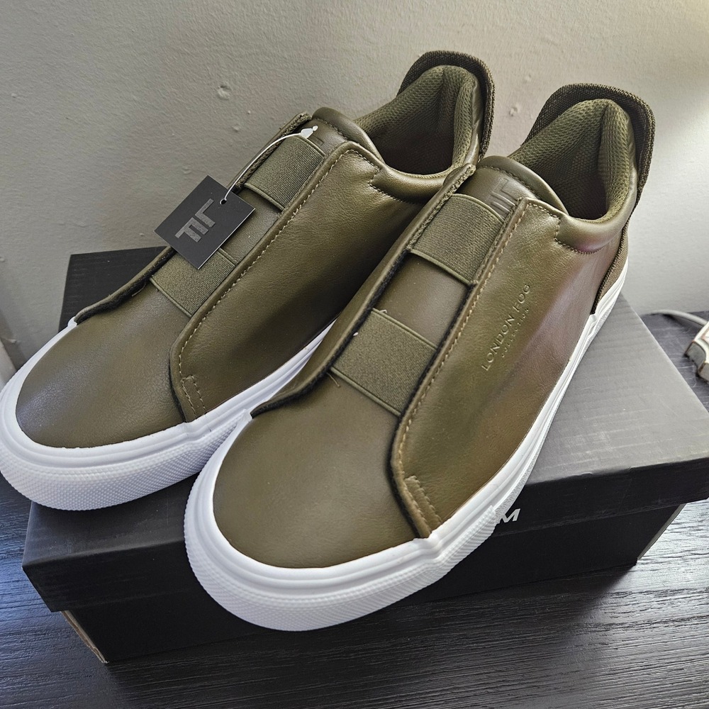 London Fog Men Dark Olive LFM-Francis Slip On Memory Foam Sneakers Size 9.5M - Picture 7 of 11